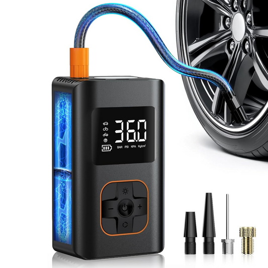 Smart Portable Tire Inflator with Power & Light Built-In